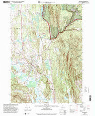 Brandon Vermont Historical topographic map, 1:24000 scale, 7.5 X 7.5 Minute, Year 1997