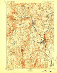 Brattleboro Vermont Historical topographic map, 1:62500 scale, 15 X 15 Minute, Year 1893