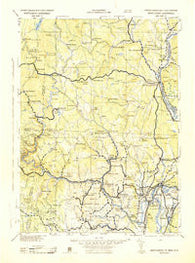 Brattleboro Vermont Historical topographic map, 1:125000 scale, 30 X 30 Minute, Year 1943