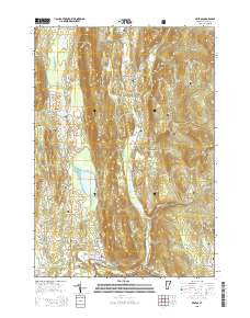 Bristol Vermont Current topographic map, 1:24000 scale, 7.5 X 7.5 Minute, Year 2015