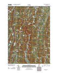 Brookfield Vermont Historical topographic map, 1:24000 scale, 7.5 X 7.5 Minute, Year 2012