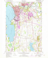 Burlington Vermont Historical topographic map, 1:24000 scale, 7.5 X 7.5 Minute, Year 1948