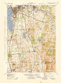 Burlington Vermont Historical topographic map, 1:62500 scale, 15 X 15 Minute, Year 1944