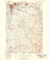 Burlington Vermont Historical topographic map, 1:62500 scale, 15 X 15 Minute, Year 1948