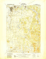 Burlington Vermont Historical topographic map, 1:62500 scale, 15 X 15 Minute, Year 1919