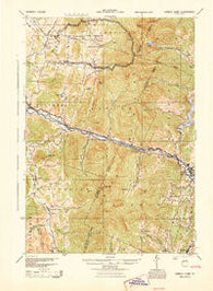 Camels Hump Vermont Historical topographic map, 1:62500 scale, 15 X 15 Minute, Year 1944