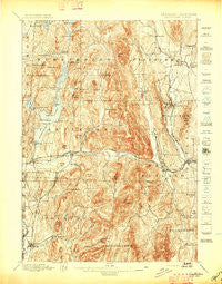 Castleton Vermont Historical topographic map, 1:62500 scale, 15 X 15 Minute, Year 1897