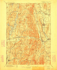 Castleton Vermont Historical topographic map, 1:62500 scale, 15 X 15 Minute, Year 1897