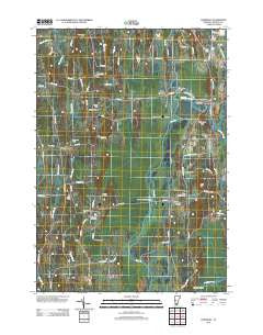 Cornwall Vermont Historical topographic map, 1:24000 scale, 7.5 X 7.5 Minute, Year 2012