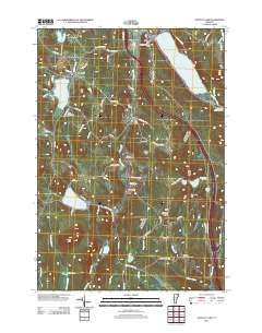 Crystal Lake Vermont Historical topographic map, 1:24000 scale, 7.5 X 7.5 Minute, Year 2012