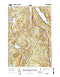 Crystal Lake Vermont Current topographic map, 1:24000 scale, 7.5 X 7.5 Minute, Year 2015