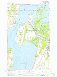 East Alburg Vermont Historical topographic map, 1:24000 scale, 7.5 X 7.5 Minute, Year 1964