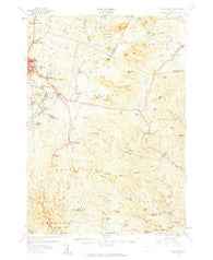 East Barre Vermont Historical topographic map, 1:62500 scale, 15 X 15 Minute, Year 1957