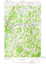 Enosburg Falls Vermont Historical topographic map, 1:62500 scale, 15 X 15 Minute, Year 1953