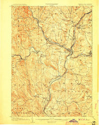 Hanover Vermont Historical topographic map, 1:62500 scale, 15 X 15 Minute, Year 1908
