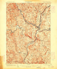 Hanover Vermont Historical topographic map, 1:62500 scale, 15 X 15 Minute, Year 1908