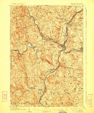 Hanover Vermont Historical topographic map, 1:62500 scale, 15 X 15 Minute, Year 1908