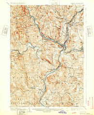 Hanover Vermont Historical topographic map, 1:62500 scale, 15 X 15 Minute, Year 1908