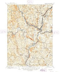 Hanover Vermont Historical topographic map, 1:62500 scale, 15 X 15 Minute, Year 1908