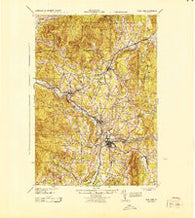 Hyde Park Vermont Historical topographic map, 1:62500 scale, 15 X 15 Minute, Year 1943