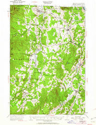 Irasburg Vermont Historical topographic map, 1:62500 scale, 15 X 15 Minute, Year 1953