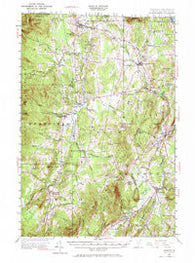 Irasburg Vermont Historical topographic map, 1:62500 scale, 15 X 15 Minute, Year 1953