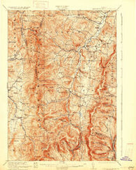 Lincoln Mountain Vermont Historical topographic map, 1:62500 scale, 15 X 15 Minute, Year 1921