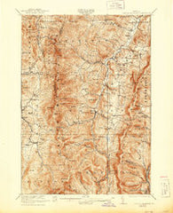 Lincoln Mountain Vermont Historical topographic map, 1:62500 scale, 15 X 15 Minute, Year 1921