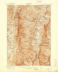 Lincoln Mountain Vermont Historical topographic map, 1:62500 scale, 15 X 15 Minute, Year 1921