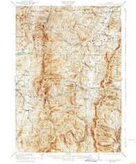 Lincoln Mountain Vermont Historical topographic map, 1:62500 scale, 15 X 15 Minute, Year 1921