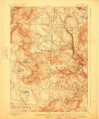 Londonderry Vermont Historical topographic map, 1:62500 scale, 15 X 15 Minute, Year 1899