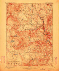 Londonderry Vermont Historical topographic map, 1:62500 scale, 15 X 15 Minute, Year 1899