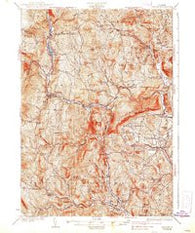 Ludlow Vermont Historical topographic map, 1:62500 scale, 15 X 15 Minute, Year 1932