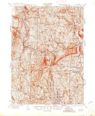 Ludlow Vermont Historical topographic map, 1:62500 scale, 15 X 15 Minute, Year 1932