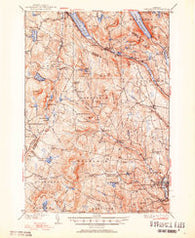Lyndonville Vermont Historical topographic map, 1:62500 scale, 15 X 15 Minute, Year 1951