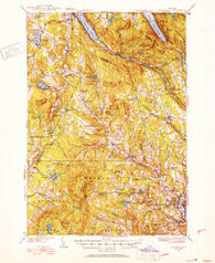 Lyndonville Vermont Historical topographic map, 1:62500 scale, 15 X 15 Minute, Year 1951
