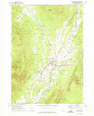 Manchester Vermont Historical topographic map, 1:24000 scale, 7.5 X 7.5 Minute, Year 1968