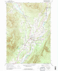 Manchester Vermont Historical topographic map, 1:24000 scale, 7.5 X 7.5 Minute, Year 1968