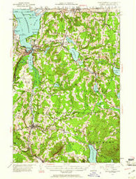 Memphremagog Vermont Historical topographic map, 1:62500 scale, 15 X 15 Minute, Year 1953