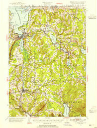 Memphremagog Vermont Historical topographic map, 1:62500 scale, 15 X 15 Minute, Year 1953