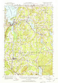 Memphremagog Vermont Historical topographic map, 1:62500 scale, 15 X 15 Minute, Year 1953