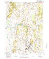 Middlebury Vermont Historical topographic map, 1:24000 scale, 7.5 X 7.5 Minute, Year 1963