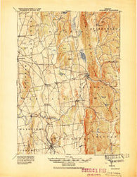 Middlebury Vermont Historical topographic map, 1:62500 scale, 15 X 15 Minute, Year 1920