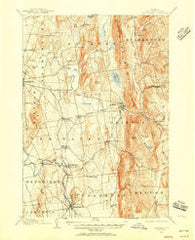 Middlebury Vermont Historical topographic map, 1:62500 scale, 15 X 15 Minute, Year 1903