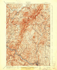 Montpelier Vermont Historical topographic map, 1:62500 scale, 15 X 15 Minute, Year 1921