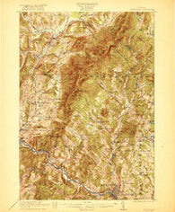 Montpelier Vermont Historical topographic map, 1:62500 scale, 15 X 15 Minute, Year 1921