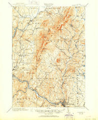 Montpelier Vermont Historical topographic map, 1:62500 scale, 15 X 15 Minute, Year 1921