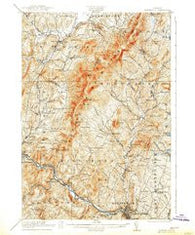 Montpelier Vermont Historical topographic map, 1:62500 scale, 15 X 15 Minute, Year 1921