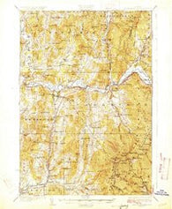 Mount Mansfield Vermont Historical topographic map, 1:62500 scale, 15 X 15 Minute, Year 1927