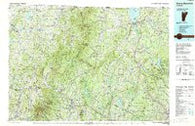 Mount Mansfield Vermont Historical topographic map, 1:100000 scale, 30 X 60 Minute, Year 1989
